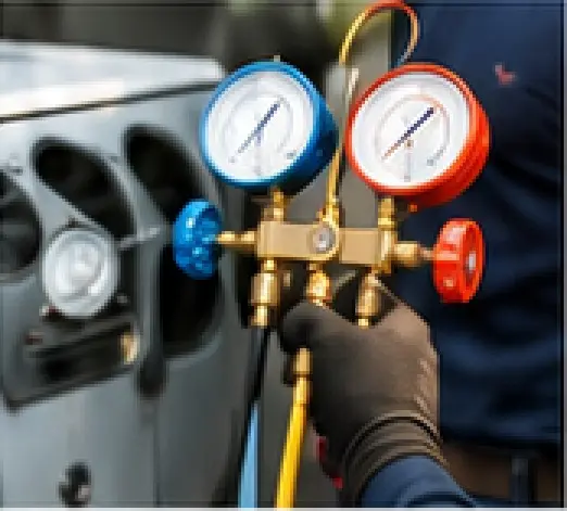 Air conditioning service gauges
